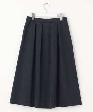 J.PRESS LADIES S 【洗える】グレイス メモリータフタ タック スカート ネイビー系