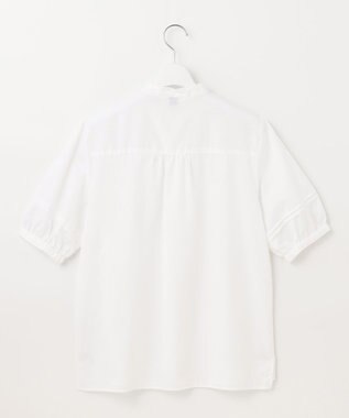 J.PRESS LADIES S 【洗える】ボイルEASYCARE バンドカラー ブラウス ホワイト系