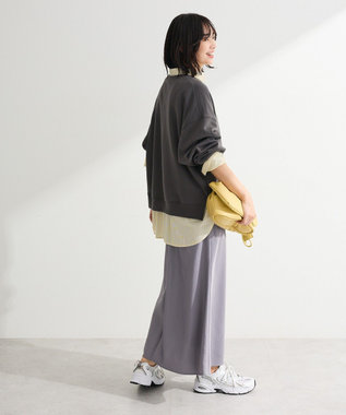 Green Parks オーバーサイズロゴ裏毛プルオーバー Charcoal Gray