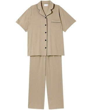 une nana cool 綿混コットンリネン天竺 半袖パジャマ BR