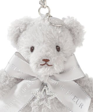 Maison de FLEUR スターリボンＦＬＥＵＲ　ＴＥＤＤＹチャーム Gray
