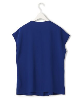 ICB 【洗える】エステルダブルクロス プルオーバーブラウス ロイヤルブルー系