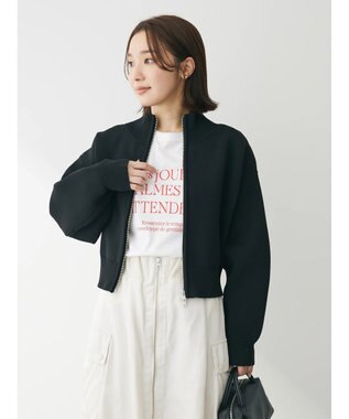 Green Parks ・ＥＬＥＮＣＡＲＥ　ＤＵＥ　ハイネックＺＩＰカーディガン Black