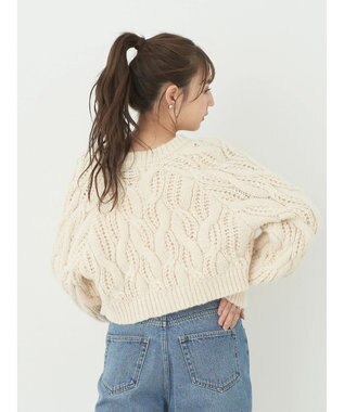 earth music&ecology ｍｉｘケーブルカーディガン Off White