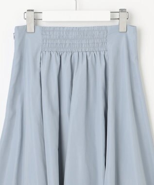 Feroux 【セットアップ対応・洗える】タフタフレア スカート ブルー系