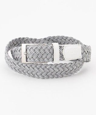 23区GOLF 【MEN】メランジラインメッシュベルト ライトグレー系