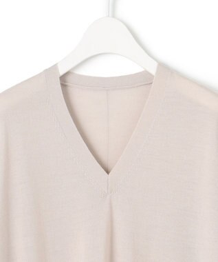 ICB 【洗える】コンパクトウール Vネックプルオーバー トープ系