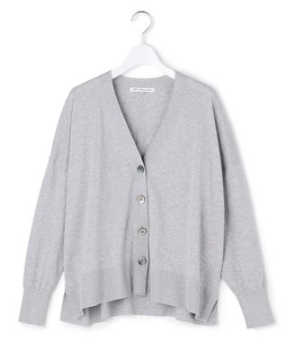 23区 【先行予約/WEB&一部店舗限定】スビンハイツイスト Vネック カーディガン ライトグレー系