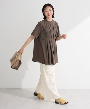Green Parks 【WEB限定】ウエストタックシャツチュニックⅢ Charcoal Gray