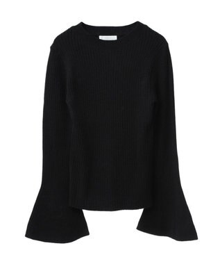 Green Parks ・ｓｗｉｎｇ　ｂｙ　ベルスリーブクルーリブニット Black