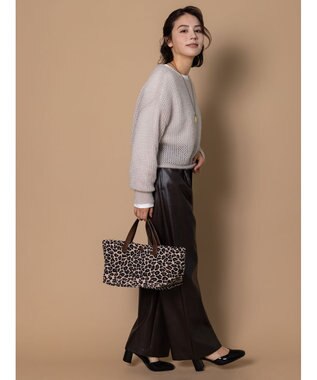 Te chichi 【泉 里香さん着用・Oggi.jp10/23掲載】キャットヤーンメッシュニット グレー