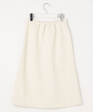Feroux 【洗える】BOXタックミドル丈 スカート アイボリー系
