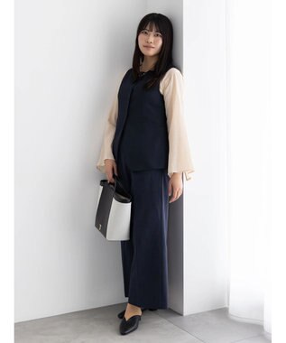 Te chichi スクエアネックジレ【AOYAMA FASHION ASSOCIATION × Te chichi】 ネイビー