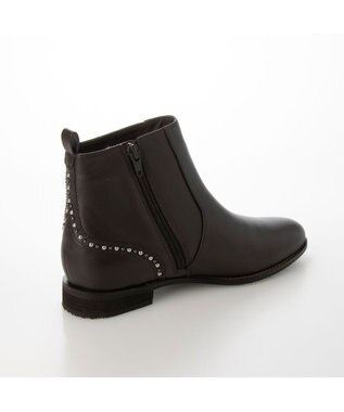 ing <ing>スタッズデザインショートブーツ ダークブラウン