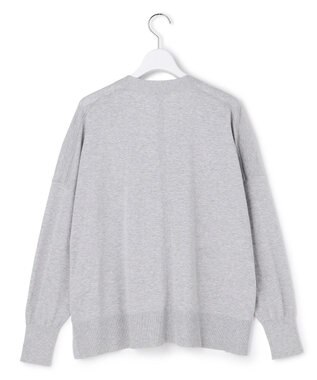23区 【先行予約/WEB&一部店舗限定】スビンハイツイスト Vネック カーディガン ライトグレー系