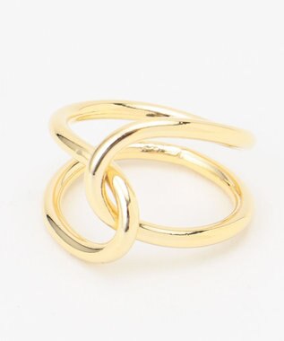 J.PRESS LADIES 2WAY ライン スカーフ リング ゴールド系