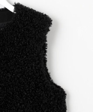 自由区 L 【SHIHOさん着用】カルガンラムエコファー ジレ ブラック