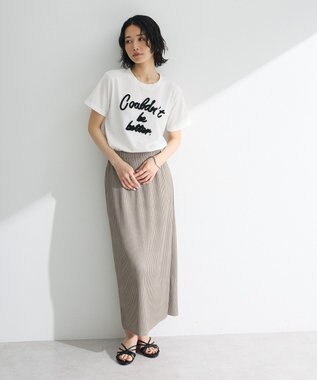 Green Parks 楽ちん涼やかドライタッチイージースカート Gray Beige