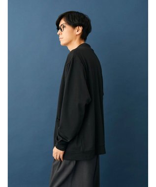 CRAFT STANDARD BOUTIQUE 強撚ポンチカーディガン＋Ｌ／Ｓ　ＴＥＥーＳＥＴ Black