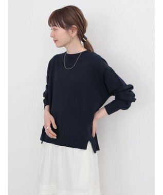 AMERICAN HOLIC 前振りニットプルオーバー Navy