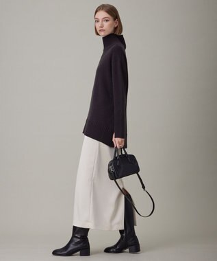 ICB 【新色追加・WEB限定カラーあり】 ソフトカシミヤミックス ハイネックニット バーントブラウン系