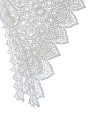 earth music&ecology ケミカルレース付け襟 Ivory