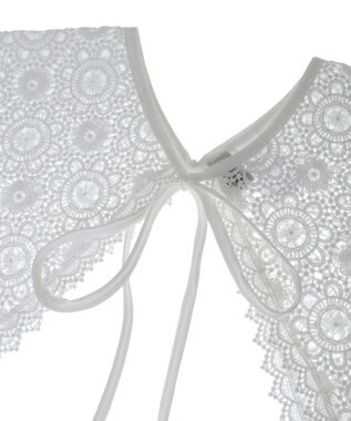 earth music&ecology ケミカルレース付け襟 Ivory