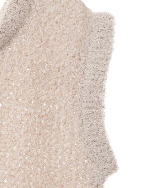 earth music&ecology ファンシーヤーンベスト Beige