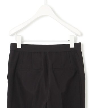 ICB 【洗える】トリアセドライストレッチ クロップドパンツ ブラック系