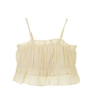 Green Parks シャーリングキャミビスチェ Ecru