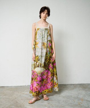 GRACE CONTINENTAL ジャルダンプリントマキシ