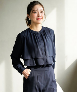 ANY SIS L ノーブルジョーゼット ブラウス