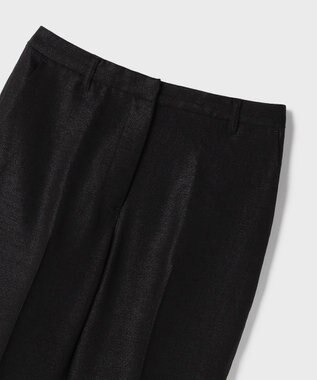 GRACE CONTINENTAL トリアセ麻調テーパードパンツ ブラック