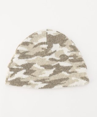JOSEPH ABBOUD MOUNTAIN 【UNISEX】ラムウール×モールカモフラージュ ニットキャップ アイボリー系7