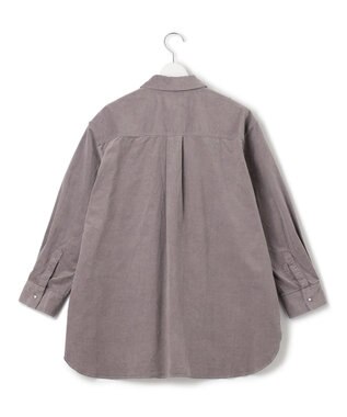 J.PRESS YORK STREET 【WOMEN】コーデュロイ ロングブラウス ライトグレー系