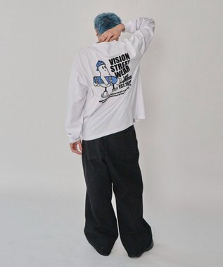 WEGO 【ユニセックス着用ITEM】別注VISIONゴーストスケータープリントT（LS） ホワイト