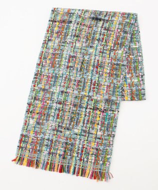 TOCCA 【フランス製】TWEED STOLE ストール スカイブルー系