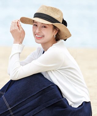 Tiaclasse 【洗える】長袖サマーニットカーディガン オフホワイト