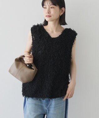 AMERICAN HOLIC 【前後2WAY】フリンジベスト Black