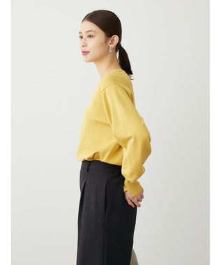 Green Parks アルガンオイル配合　Ｖネックプルオーバー Yellow