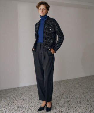 ICB 【CLASSY.1月号掲載・新色追加・洗える】エクストラファインメリノ タートルネックプルオーバー ロイヤルブルー系