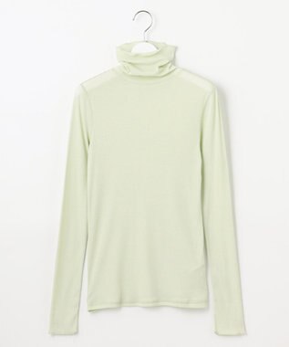 23区 【SLOW/一部店舗限定】新色追加！シアーリブロンTEE タートルネック カットソー スモーキーグリーン系