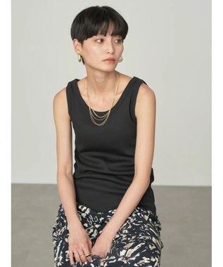 AMERICAN HOLIC 抗菌防臭Ｄａｉｌｙテレコタンクトップ Black