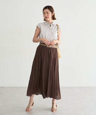 YECCA VECCA ドライタッチシアーキュロットパンツ Brown