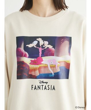 Green Parks ＦＡＮＴＡＳＩＡ／プリント裏毛プルオーバー Ivory