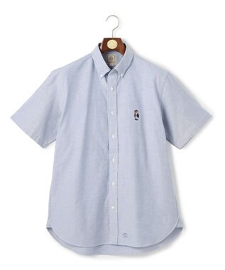 J.PRESS MEN 新デザイン【BULLDOG BOY】オックスフォード 半袖シャツ / B.D. ネイビー系