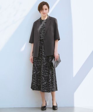 ICB 【30th ANNIVERSARY】5cityプリント ノースリーブワンピース ブラック×オフホワイト