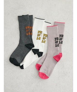 Green Parks ■別注　フルーツオブザルーム　３Ｐバックロゴソックス