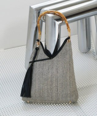 YECCA VECCA 【A4対応】チャーム付き2wayショルダーバッグ Black