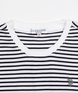 WEGO 【SMLサイズ展開】U.S. POLO ASSN.別注コンパクトTシャツ ホワイトボーダー